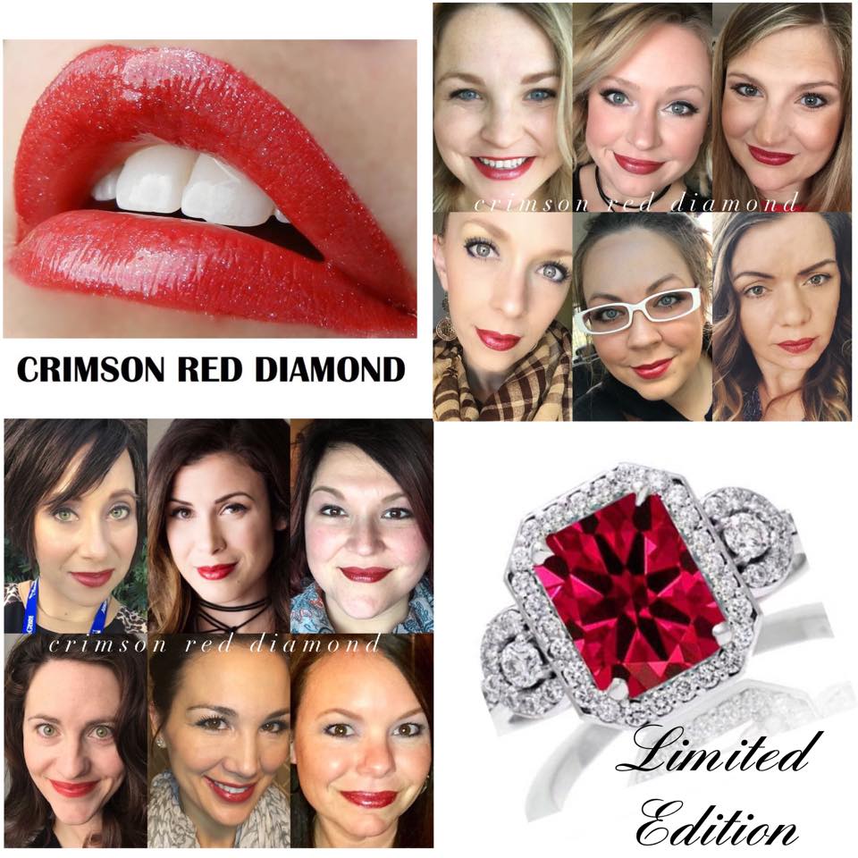 Crimson Red Diamond Collage