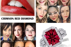 Crimson Red Diamond Collage